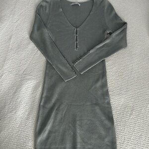 Abercrombie Gray Ribbed Dress